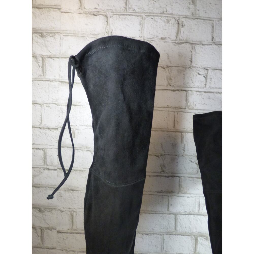 Stuart Weitzman Black Lowland Suede Over the Knee Boots 7.5 NEW - Picture 7 of 12